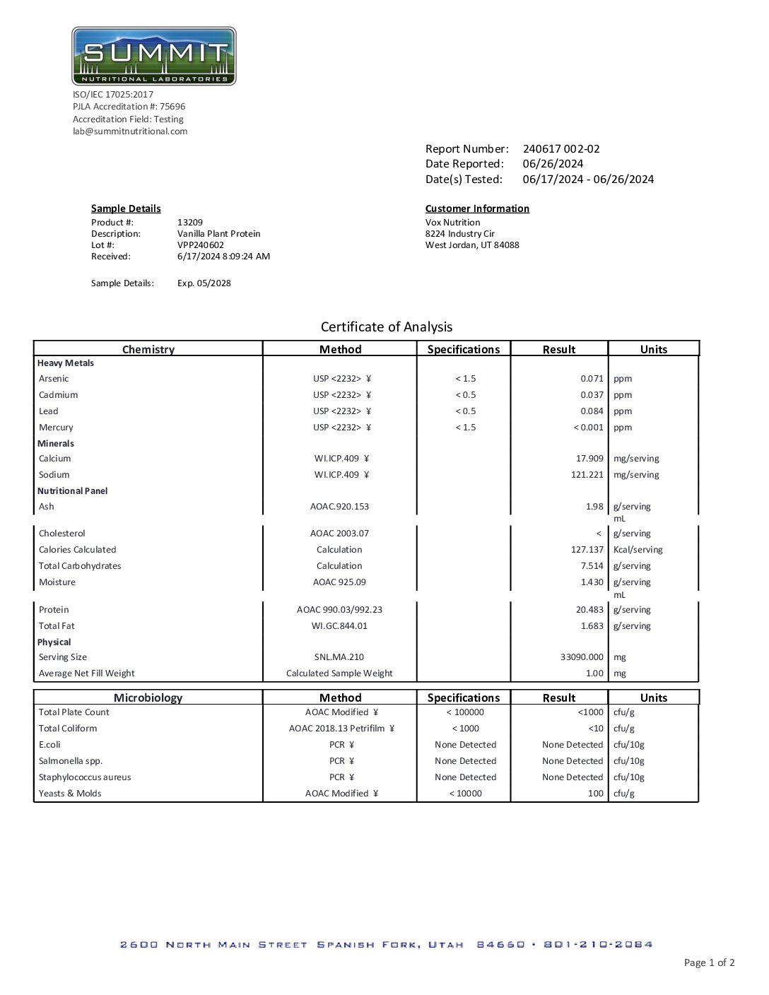 ROC263V – Date Reported Jun 26 2024