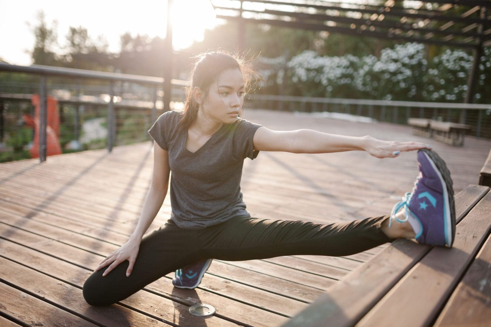 flexible sports woman
