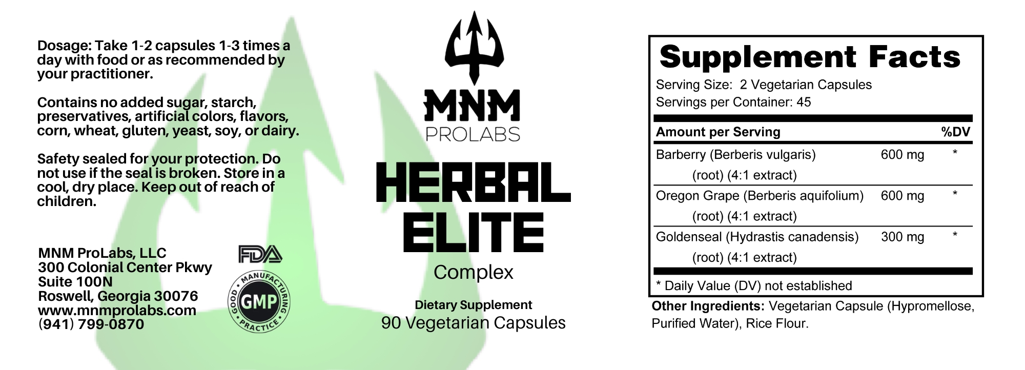 B333 MNM Berberine 90s Herbal Elite Ervin