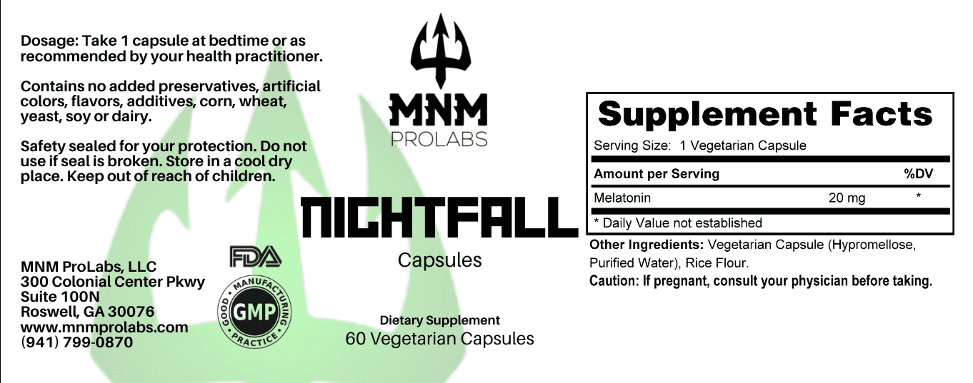 D322MNM Melatonin 20mg 60s (NIGHTFALL Capsules)