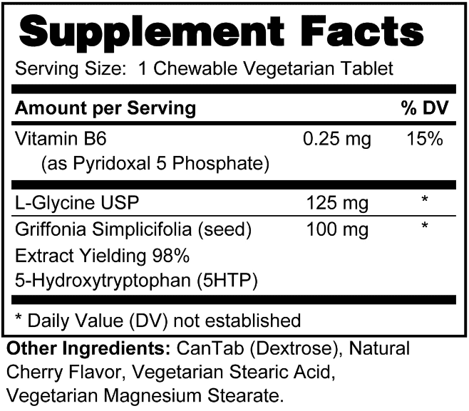 5HTP+ Label