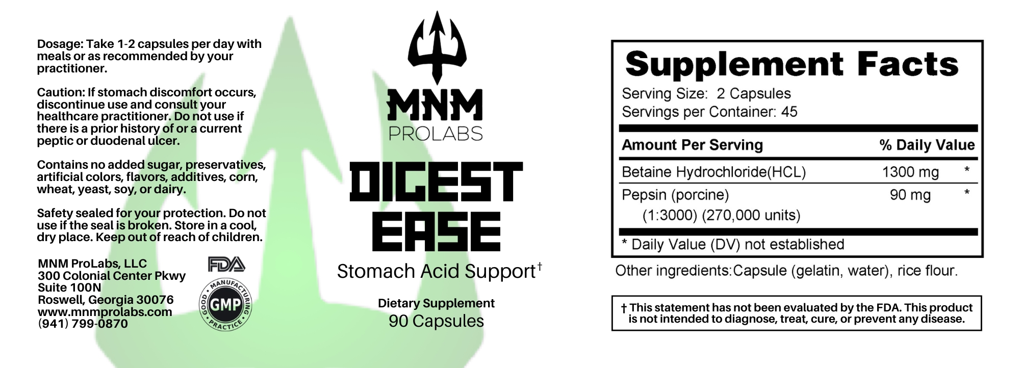 B232 MNM HCL Pepsin 90s Digest Ease Ervin
