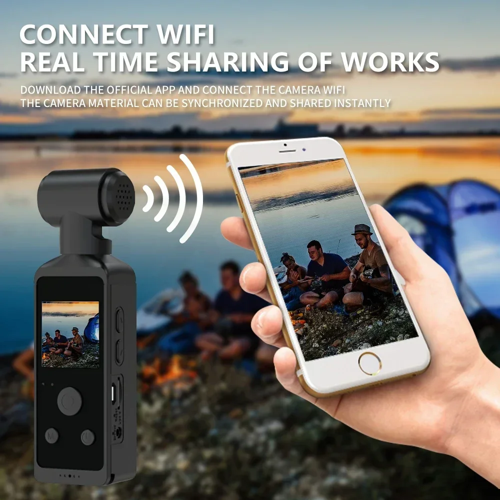 Pocket 4K Ultra HD Action Camera 270° Rotatable Vlog Wifi Mini Sports Cam Waterproof Case Helmet Travel Bicycle Driver Recorder 2 Pocket 4K Ultra HD Action Camera 270° Rotatable Vlog Wifi Mini Sports Cam Waterproof Case Helmet Travel Bicycle Driver Recorder 2