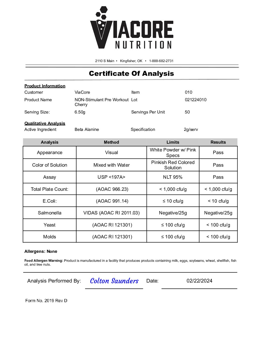 ROC010 – Date Reported Feb 22 2024