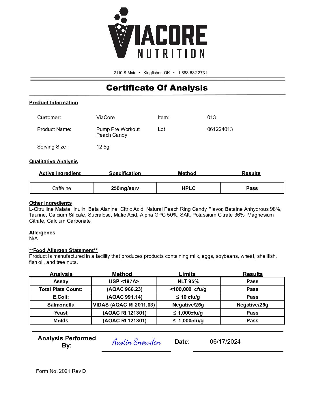 ROC018 – Date Reported Jun 17 2024