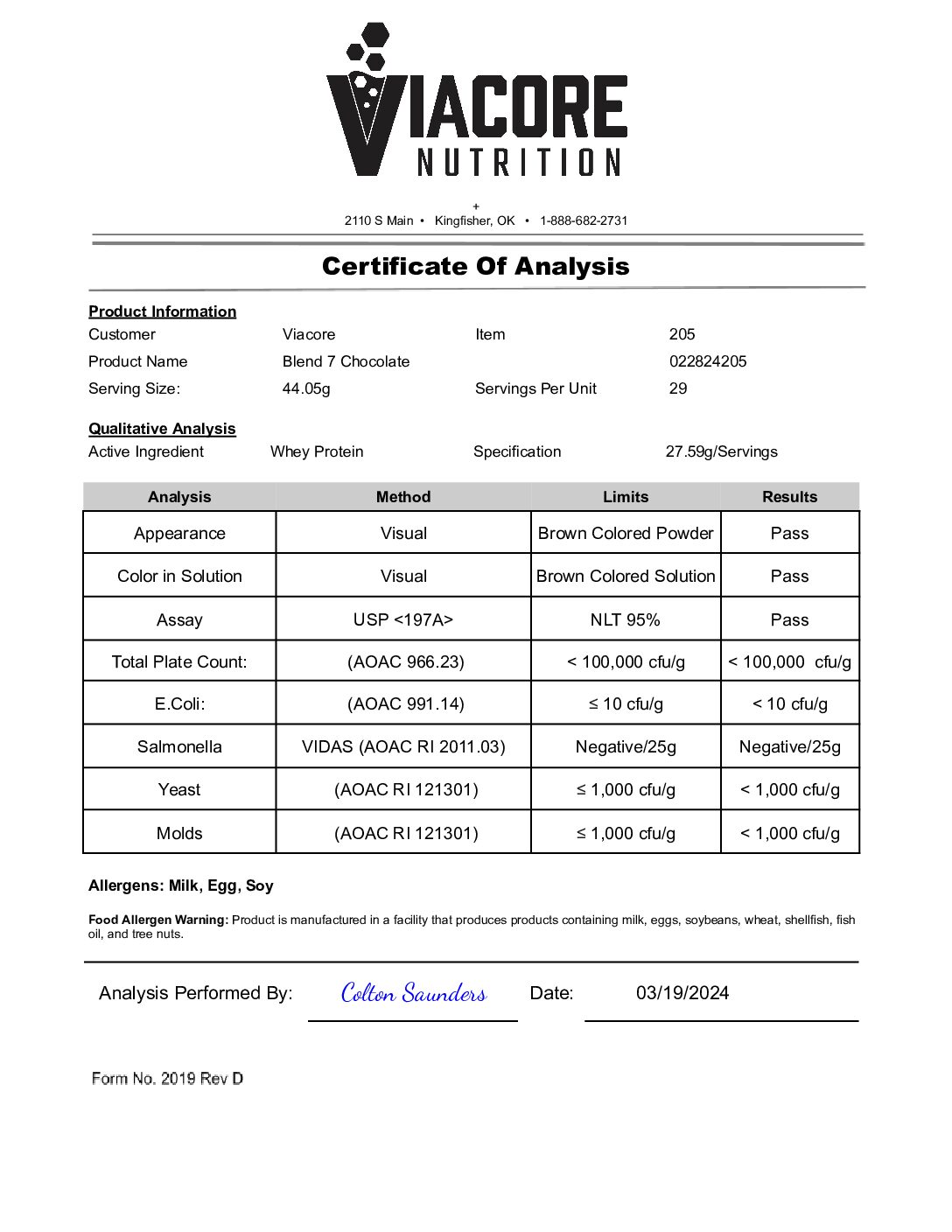 ROC1205 – Date Reported Mar 19 2024 ROC1205 – Date Reported Mar 19 2024