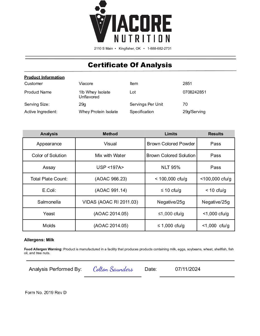ROC2851 – Date Reported Jul 11 2024