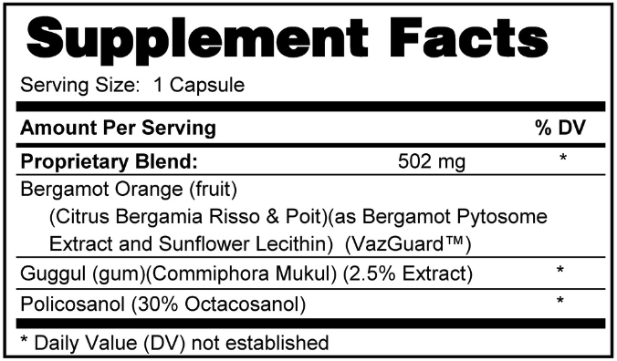 TG + HDL Balance Supp Facts