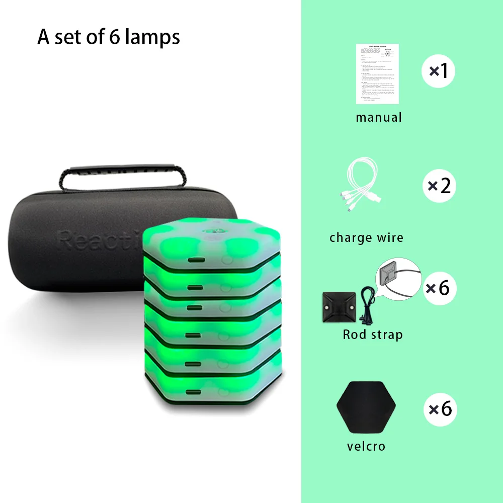 Reactionx Training Light Lamp, Speed agility, Response Equipment, Basketball, Soccer, Tennis, Fitlight, Blazepod, Badminton – Set of 6 lamps 3.0 11