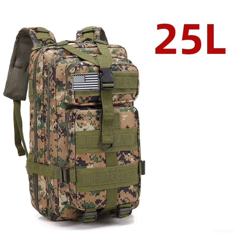 25L/50L 1000D Nylon Waterproof Trekking Fishing Hunting Bag Backpack Outdoor Rucksacks Tactical Sports Camping Hiking – 25L(Camouflagegreen) 8