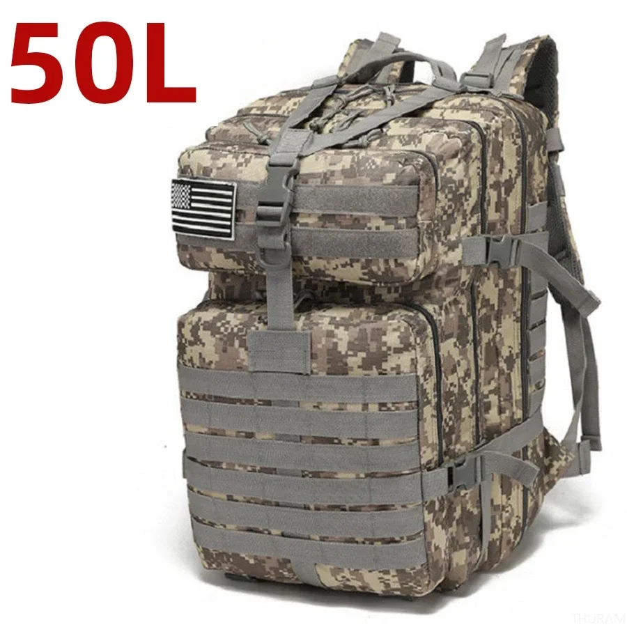 25L/50L 1000D Nylon Waterproof Trekking Fishing Hunting Bag Backpack Outdoor Rucksacks Tactical Sports Camping Hiking – 50L (ACU) 17