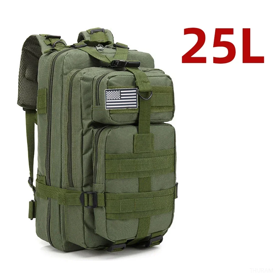 25L/50L 1000D Nylon Waterproof Trekking Fishing Hunting Bag Backpack Outdoor Rucksacks Tactical Sports Camping Hiking – 25L (Green) 11