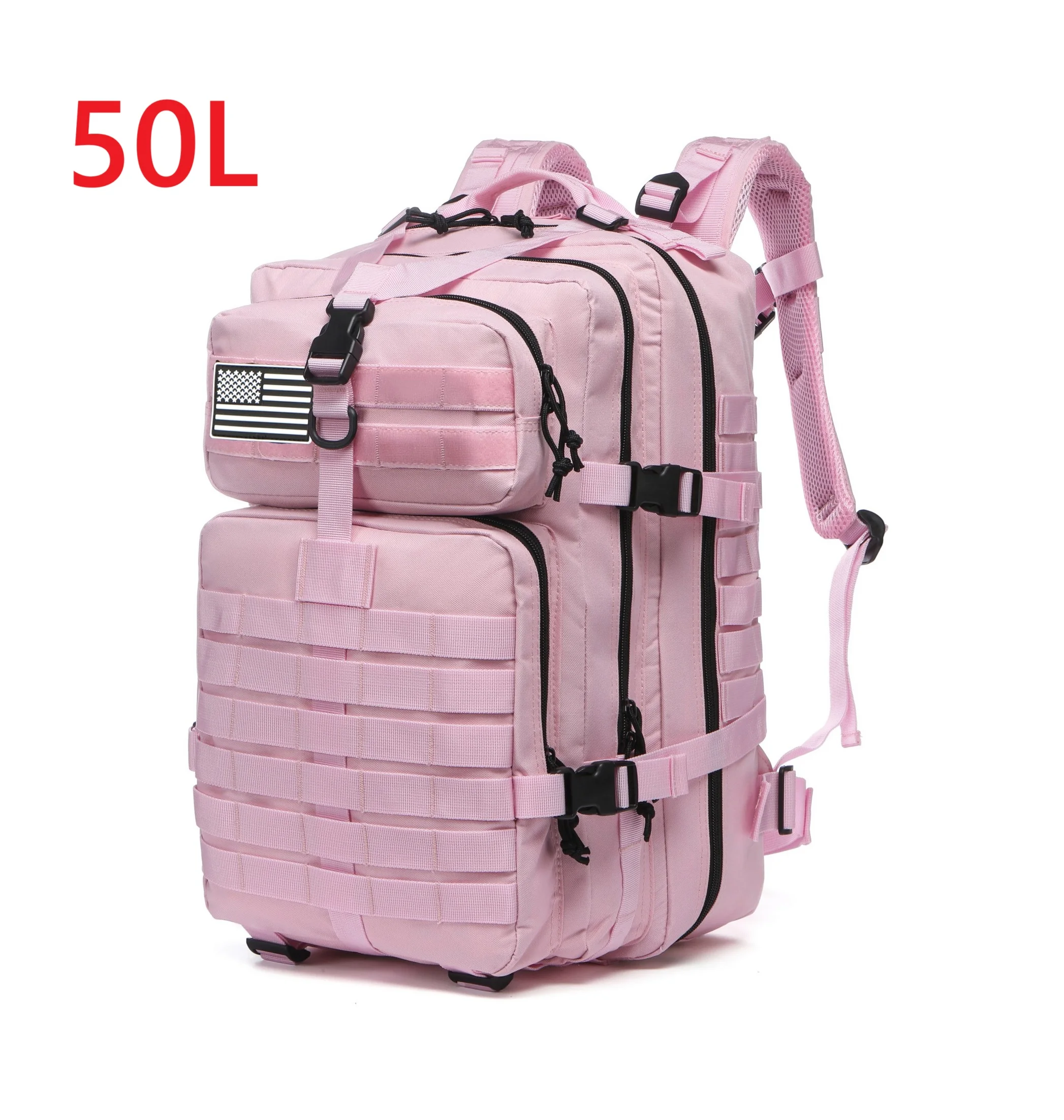 25L/50L 1000D Nylon Waterproof Trekking Fishing Hunting Bag Backpack Outdoor Rucksacks Tactical Sports Camping Hiking – 50L (Pink) 20