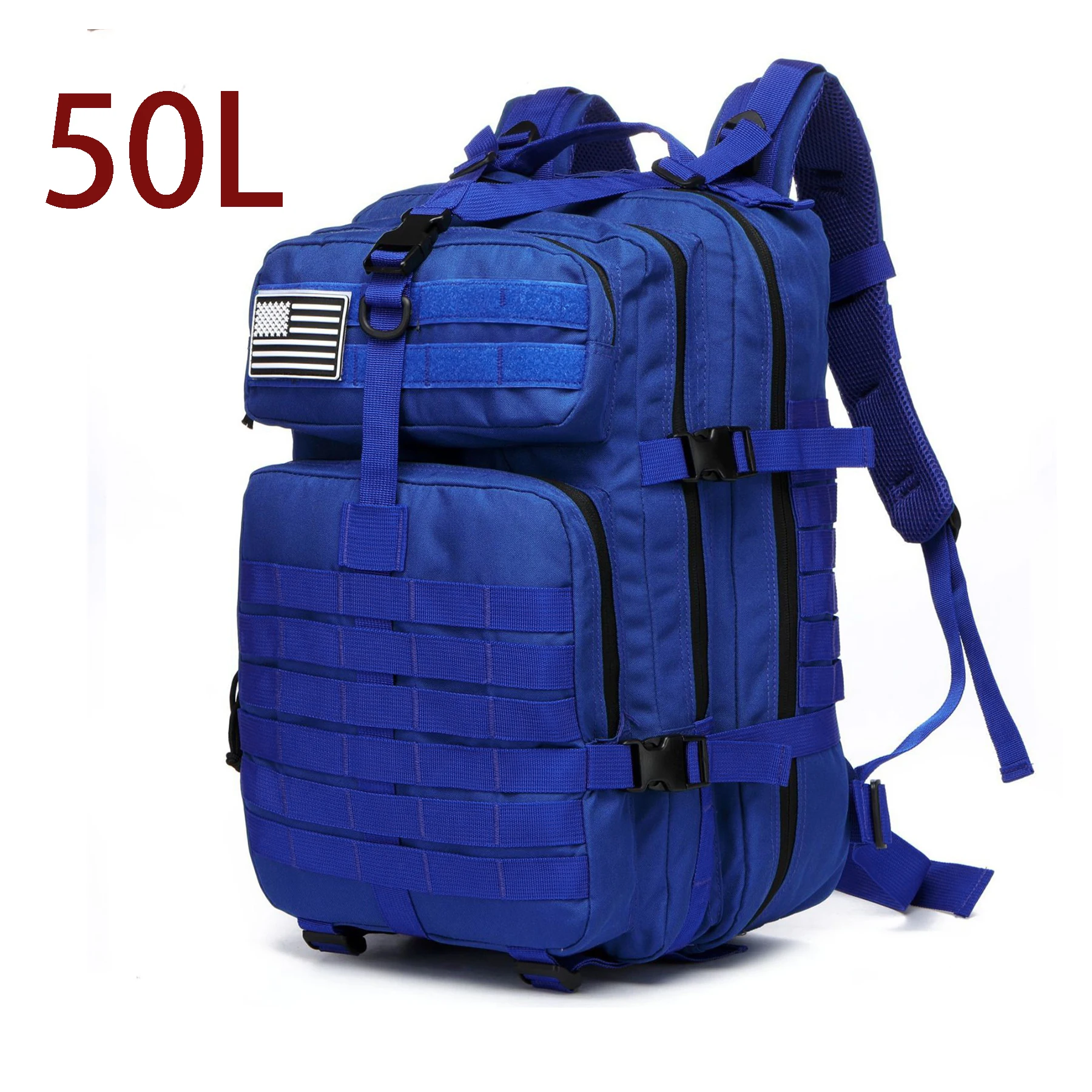 25L/50L 1000D Nylon Waterproof Trekking Fishing Hunting Bag Backpack Outdoor Rucksacks Tactical Sports Camping Hiking – 50L (Blue) 22