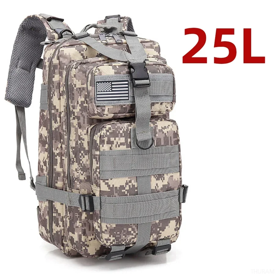 25L/50L 1000D Nylon Waterproof Trekking Fishing Hunting Bag Backpack Outdoor Rucksacks Tactical Sports Camping Hiking – 25L (ACU) 12